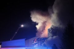 Pożar hali magazynowej w Sosnowcu