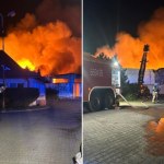 Pożar hali pod Warszawą. Ranny strażak