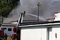 Pożar hali w Chorzowie