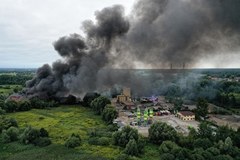 Pożar hali w Konstancinie