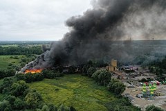 Pożar hali w Konstancinie