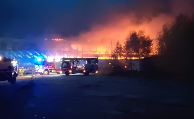 Pożar hali, w której produkowany jest pelet