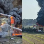 Pożar hali w Kujawsko-Pomorskiem. Jest apel do mieszkańców