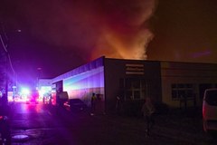 Pożar hali w Mikołowie