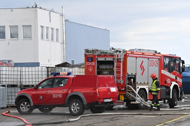 Pożar hali w Port Service /Andrzej Jackowski /PAP