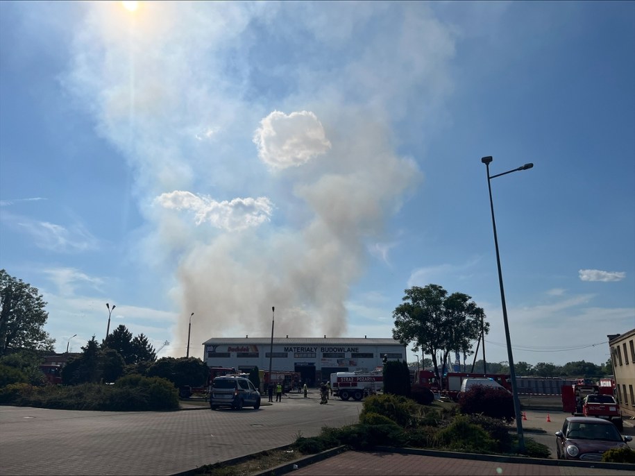 Pożar hali w Tarnowie /Paweł Konieczny /RMF FM