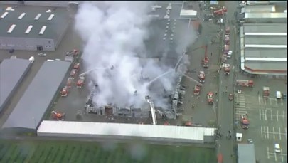 Pożar hali w Wólce Kosowskiej