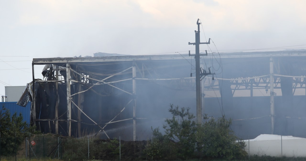 Pożar hali w Zakrzewie