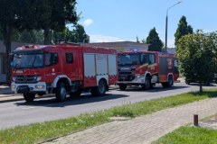 Pożar hali we Włocławku