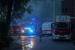 Pożar hali z elektroodpadami w Gliwicach
