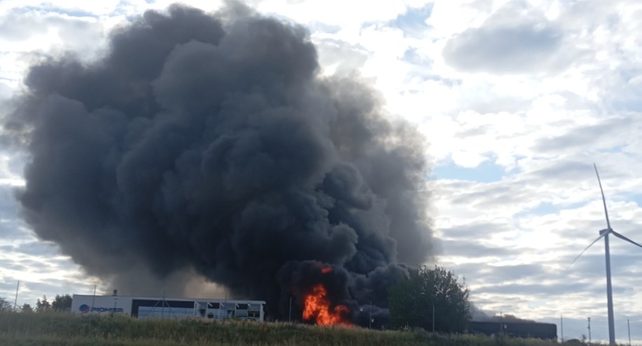 Pożar hali /Gorąca Linia RMF FM