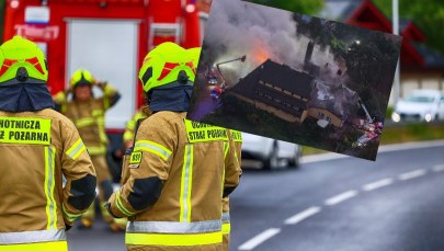 Pożar hotelu na Mazowszu. Z ogniem walczyło ponad stu strażaków 
