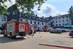 Pożar hotelu w Starachowicach