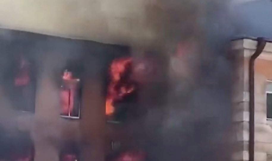 Pożar instytutu w Twerze /Twitter