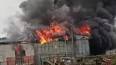 Pożar jednostki wojskowej w Rosji