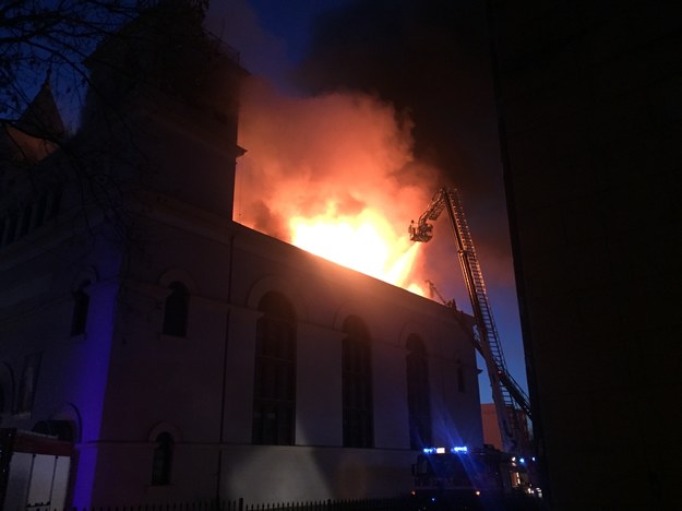 Pożar kościoła w Braniewie /Gorąca Lina RMF FM /Gorąca Linia RMF FM