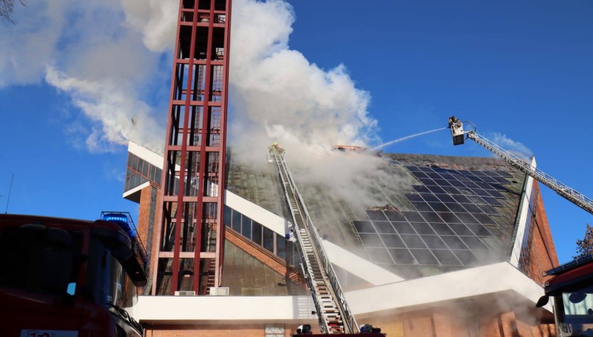 Pożar kościoła w Lublinie opanowany. Niezwykła postawa proboszcza