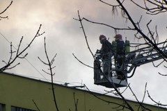 Pożar lakierni w Świebodzicach na Dolnym Śląsku