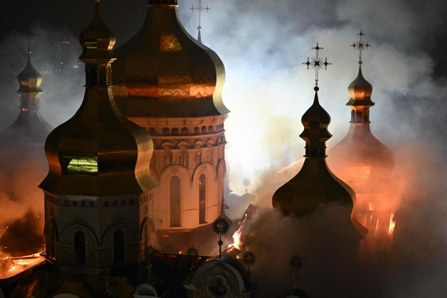 Pożar Ławry Peczerskiej /GENYA SAVILOV/AFP/East News /East News