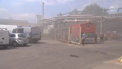 Pożar magazynów w zakładach Hutmen we Wrocławiu