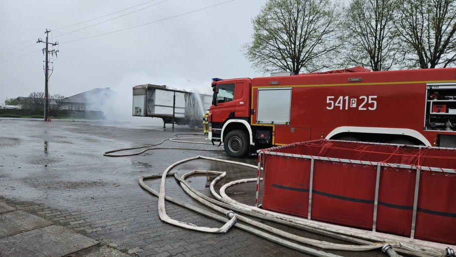 Pożar magazynu energii w Czajkowie /KP PSP Ostrzeszów /