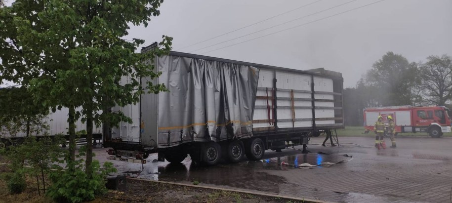 Pożar magazynu energii w Czajkowie /KP PSP Ostrzeszów /