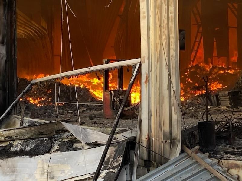 Pożar magazynu z pomocą humanitarną /Caritas Polska /Materiały prasowe