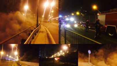 Pożar Mostu Łazienkowskiego w Warszawie