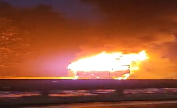 Pożar na autostradzie A4. Spłonęła ciężarówka