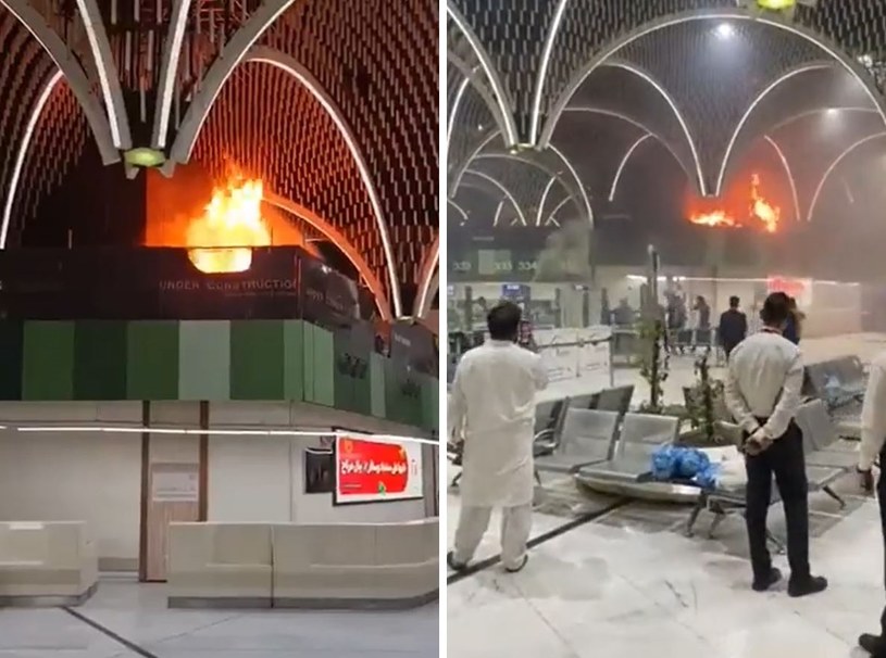 Pożar na lotnisku w Bagdadzie /@Worldsource24 /Twitter