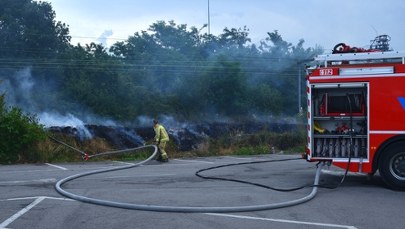 Pożar na nasypie kolejowym. Pociągi z dużym opóźnieniem