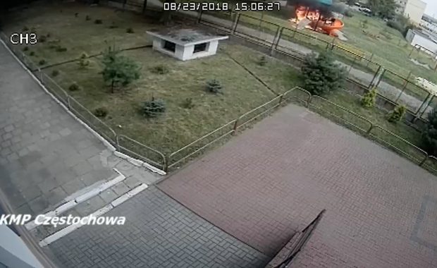 Pożar na placu zabaw w Częstochowie. Policja szuka świadków
