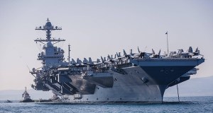 Pożar na pokładzie amerykańskiego lotniskowca USS Gerald R. Ford