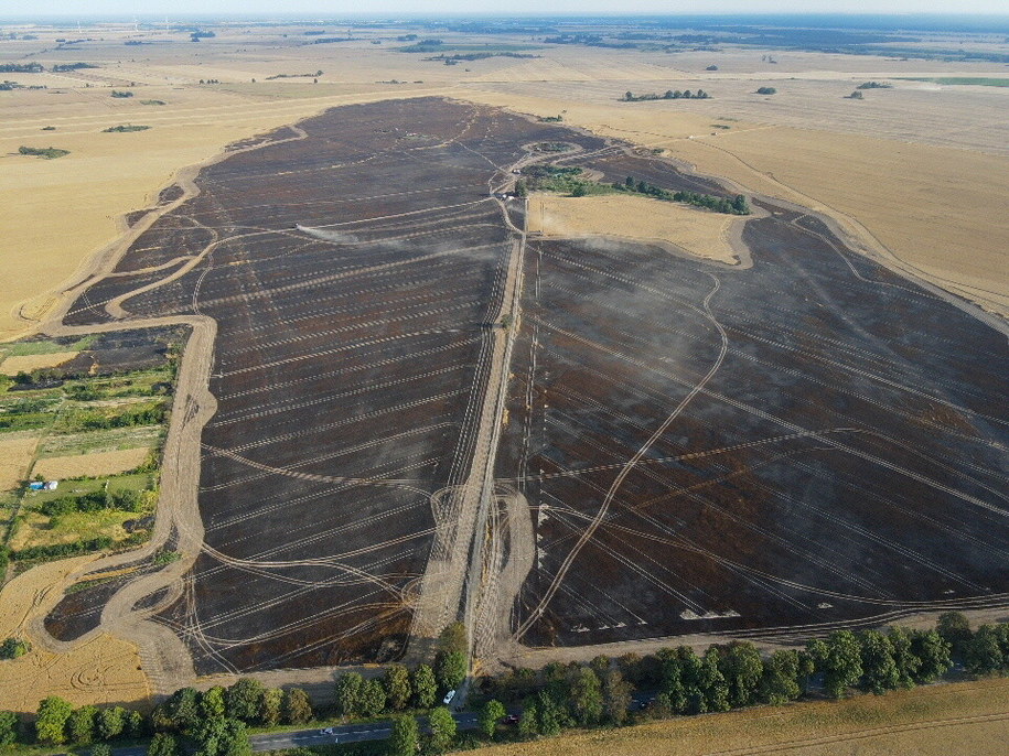 Pożar na polu pszenicy w miejscowości Tuczno /KW PSP Gorzów Wielkopolski  /PAP