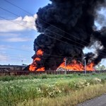Pożar na składowisku odpadów w Przysiece Polskiej [WIDEO, ZDJĘCIA]