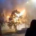Pożar na terenie cerkwi św. Piotra i Pawła w Moskwie [FILMY]