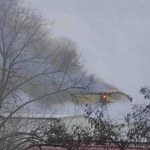 Pożar na terenie huty szkła w Sierakowie