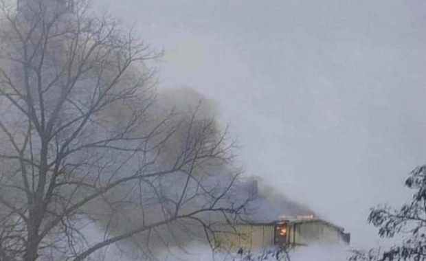 Pożar na terenie huty szkła w Sierakowie