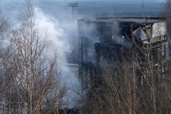 Pożar na terenie likwidowanej kopalni 
