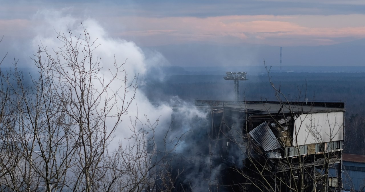 Pożar na terenie likwidowanej kopalni 