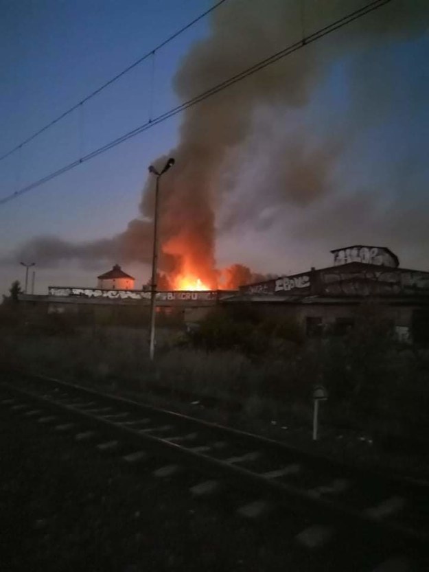 Pożar na terenie lokomotywowni /Gorąca Linia RMF FM