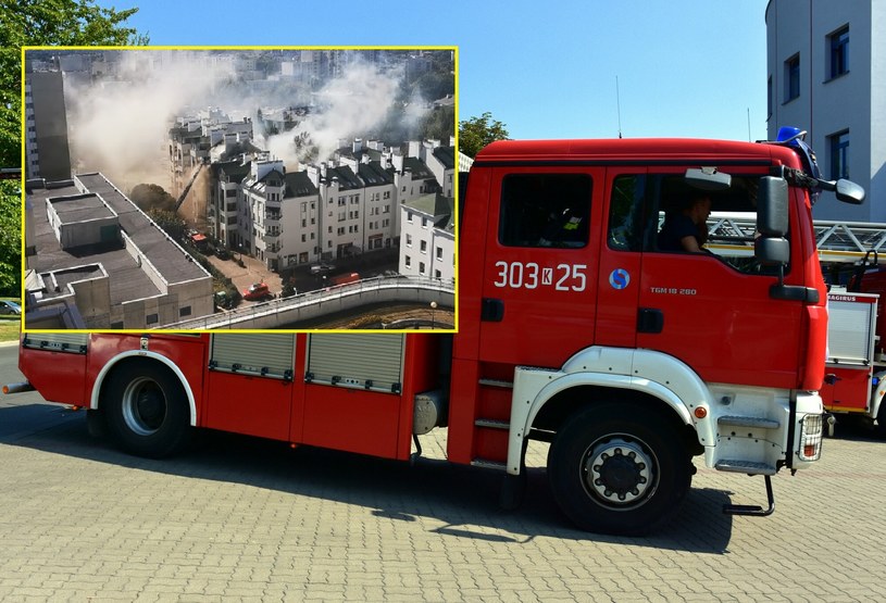 Pożar na Ursynowie wybuchł w środowe popołudnie /Albin Marciniak /East News