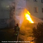 Pożar na warszawskim Gocławiu. Ewakuowano ok. 40 osób