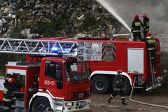 Pożar na wysypisku odpadów w Studziankach