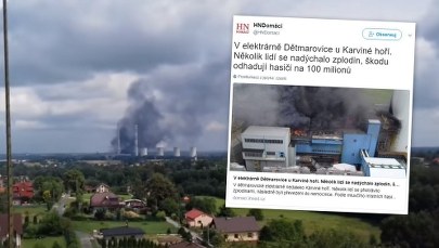 Pożar najpotężniejszej czeskiej elektrowni węglowej. Powietrze po polskiej stronie granicy w normie