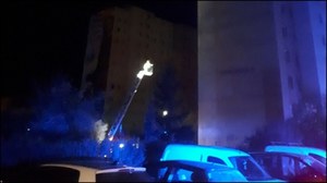 Pożar nieczynnej windy w Suwałkach. W środku zwęglone zwłoki
