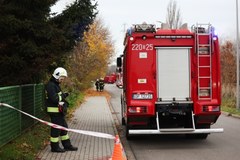 Pożar nielegalnego składowiska chemikaliów w Kędzierzynie-Koźlu