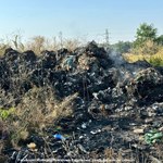 Pożar nielegalnego składowiska odpadów na Dolnym Śląsku