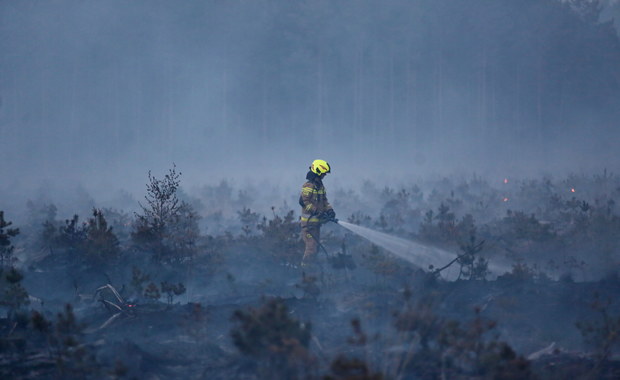 Pożar około 50 hektarów w Śląskiem: Dogaszanie potrwa co najmniej do poniedziałku
