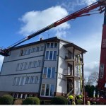 Pożar pensjonatu na Pomorzu. Zapaliło się poddasze budynku